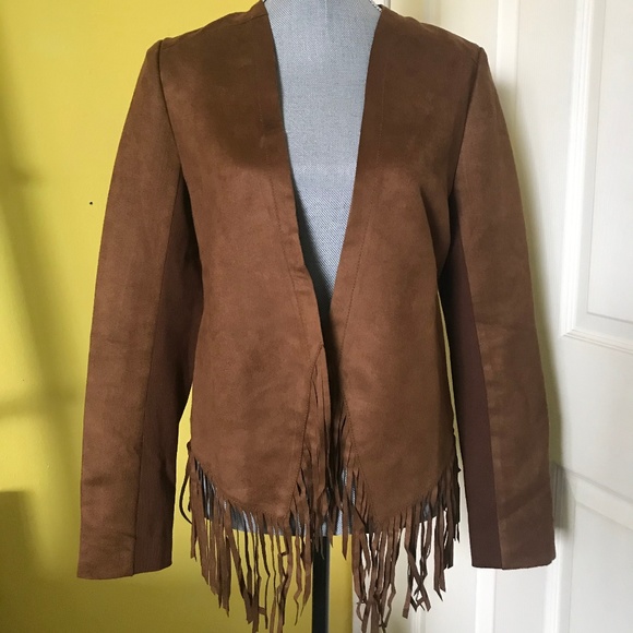 hinge Jackets & Blazers - Fringe Suede Hinge Jacket - Size Medium